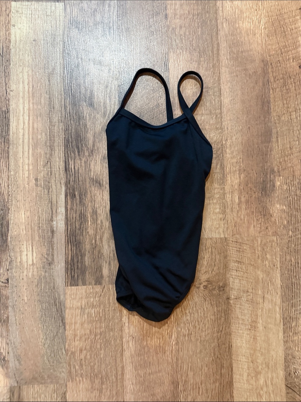 Black Strappy One-Piece Leotard - Size IC